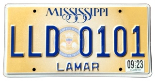 Mississippi 2023 - tablica z USA