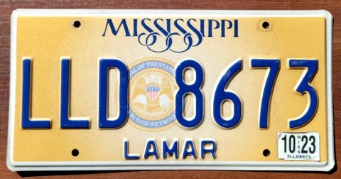 Mississippi 2023 - tablica z USA