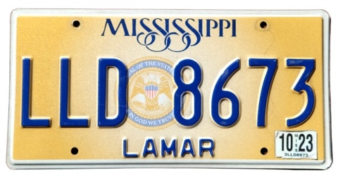 Mississippi 2023 - tablica z USA