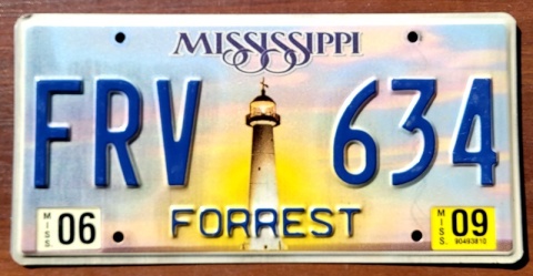Mississippi 2009 - tablica z USA
