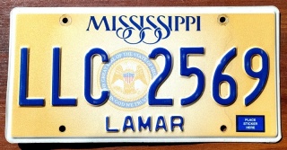 Mississippi - tablica z USA