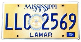 Mississippi - tablica z USA