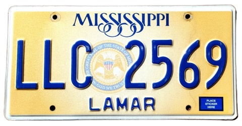 Mississippi - tablica z USA