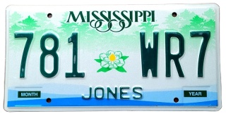 Mississippi - tablica z USA