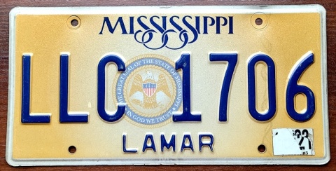 Mississippi - tablica z USA