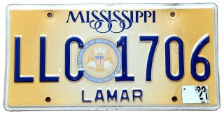 Mississippi - tablica z USA