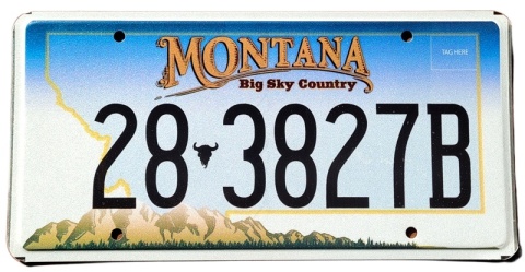 Montana - tablica z USA