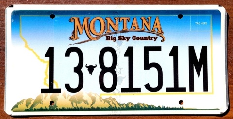 Montana - tablica z USA