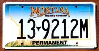Montana - tablica z USA