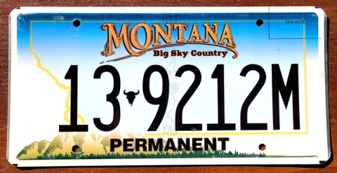 Montana - tablica z USA