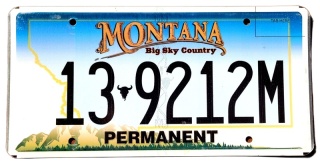 Montana - tablica z USA