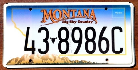 Montana - tablica z USA