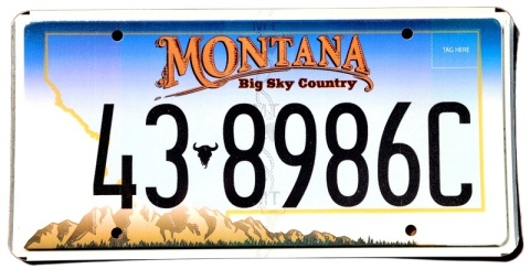 Montana - tablica z USA