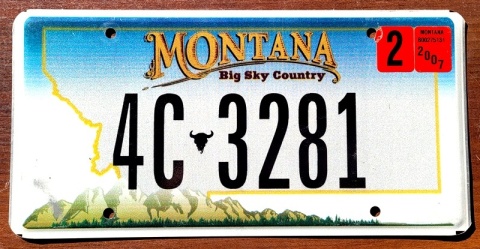 Montana 2007 - tablica z USA