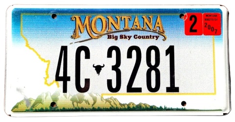 Montana 2007 - tablica z USA