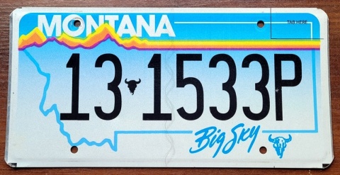 Montana - tablica z USA