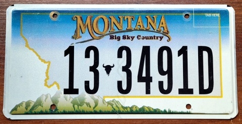 Montana - tablica z USA
