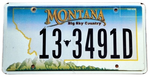 Montana - tablica z USA