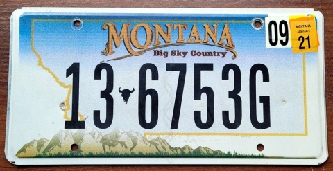 Montana 2021 - tablica z USA