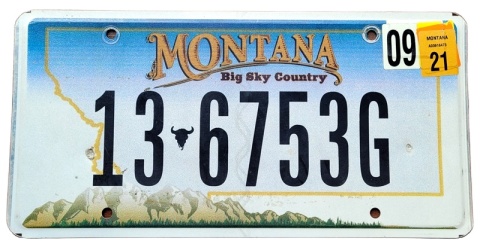 Montana 2021 - tablica z USA