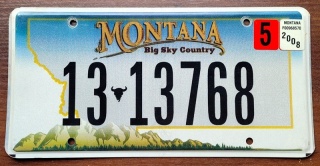 Montana 2008 - tablica z USA