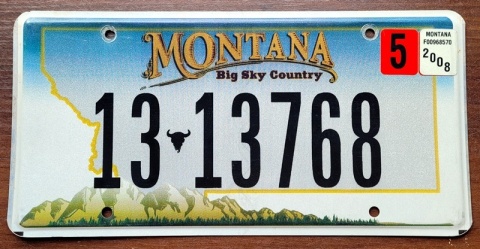 Montana 2008 - tablica z USA