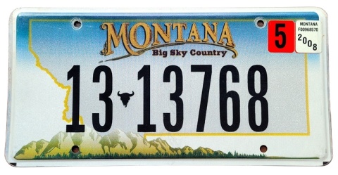Montana 2008 - tablica z USA