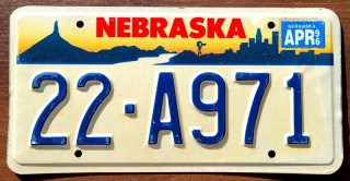 Nebraska 1996 - tablica z USA