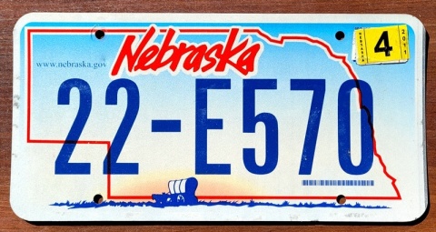 Nebraska 2011 - tablica z USA