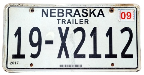 Nebraska 2023 - tablica z USA