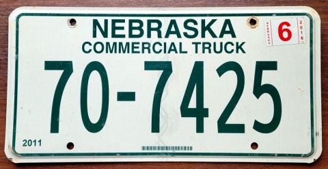 Nebraska 2016 - tablica z USA