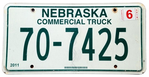 Nebraska 2016 - tablica z USA