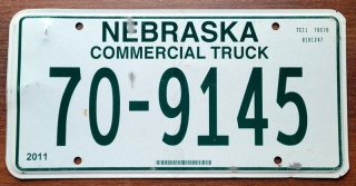 Nebraska - tablica z USA