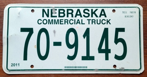 Nebraska - tablica z USA
