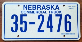 Nebraska - tablica z USA