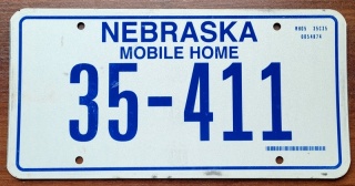 Nebraska - tablica z USA