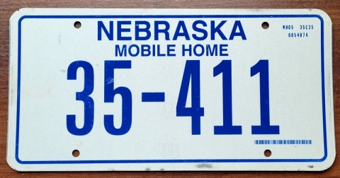 Nebraska - tablica z USA