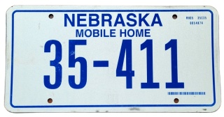 Nebraska - tablica z USA
