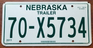 Nebraska - tablica z USA