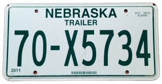 Nebraska - tablica z USA