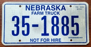 Nebraska - tablica z USA