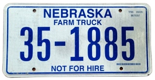 Nebraska - tablica z USA