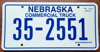 Nebraska - tablica z USA