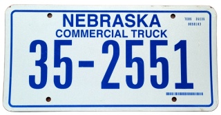 Nebraska - tablica z USA