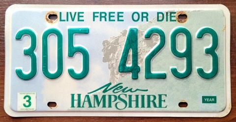 New Hampshire - tablica z USA