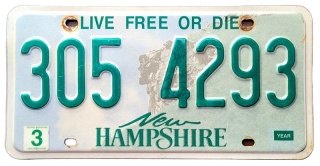 New Hampshire - tablica z USA