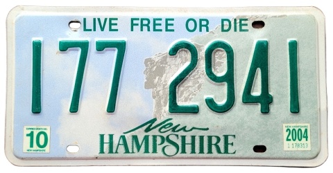 New Hampshire 2004 - tablica z USA