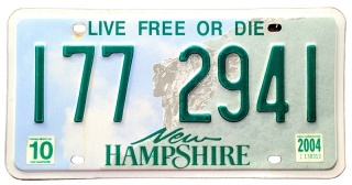 New Hampshire 2004 - tablica z USA