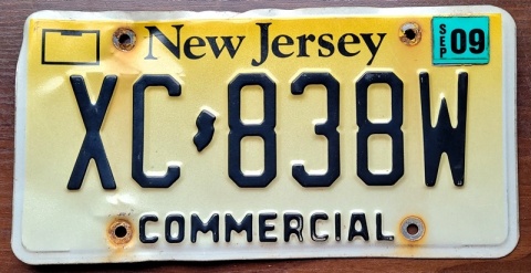 New Jersey 2009 - tablica z USA