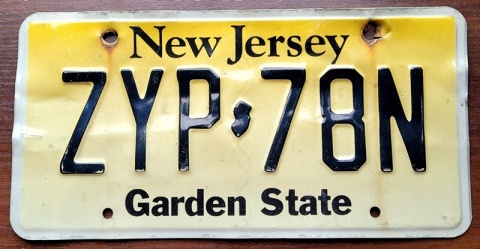 New Jersey - tablica z USA